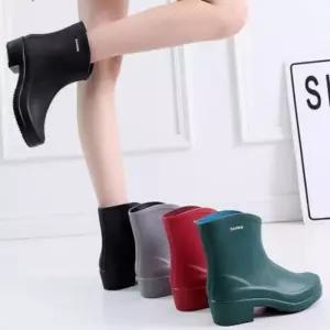 [오노마] ONM 여성 장마철 키높이 통굽 숏장화 방수 장화 레인부츠
