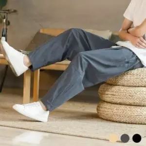 [JED] 바지 밴딩 팬츠 9부 데일리 슬랙스 여름 허리 남성 린넨