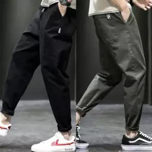 남성배기팬츠 캐주얼바지 허리밴딩 슬랙스 dBE8+6fxN