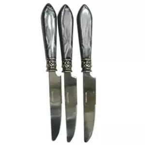 [하프클럽/브이와이]나이프 마블그레이 양식기 잼 버터 빵칼 3개