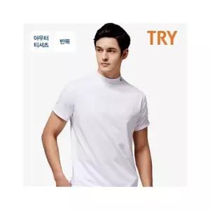 더블유쇼핑 트라이 남성 쿨프리미엄 골프 테니스 반목폴라 티셔츠 892517