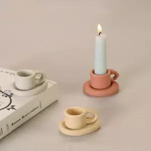 빈티지 호롱볼 촛불 캔들 세라믹 촛대 1+1