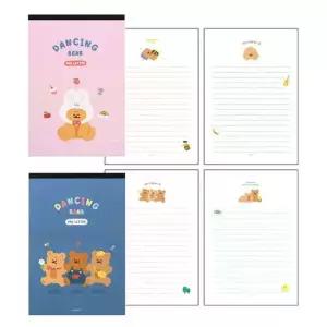 댄싱베어 패드편지지 2개(랜덤) 뜯어쓰는 기념일 팬시