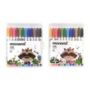 모나미 MONIZOO 12색 사인펜 싸인펜 수성마카