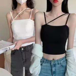 [오노마] ONM 여성 2컬러 브이 스트랩 캡브라 탑나시 이너 민소매티