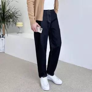 [오노마] ONM 남자핀턱오버핏배기청바지_블랙 패션 데일리 웨어