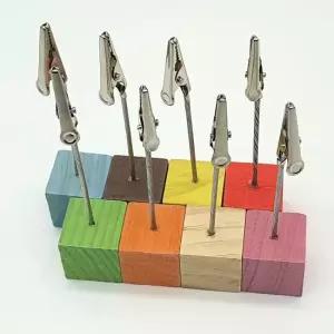 원목큐브 쇼클립 메모홀더 빵이름표 가격표꽂이
