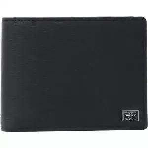 요시다 포터 지갑 커런트 바이폴드 천연 가죽 소가죽 엠보싱 블랙 381656