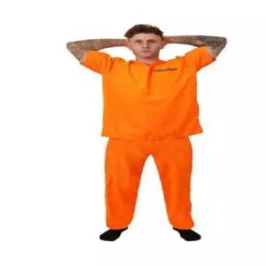 반팔 상하의세트 체육대회 성인용 반티 주황색 죄수복