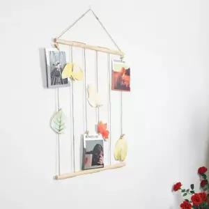 우드 사진 행거 폴라로이드 집게 노끈 벽장식 소품