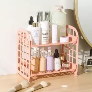 화장장대정리함 2단 다용도 미니 선반 데스크테리어 책상 화장품 수납 정리대