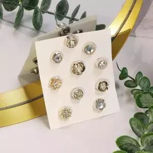 장식옷핀 스몰 포인트 브로치 크리스탈 세트