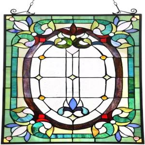 카풀리나 댄싱 스타일 스테인드글라스 창문 걸이 패널 17인치 W x 22인치 H 고급 수공예 선캐처 부모님