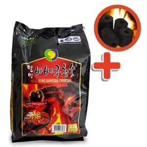 오래타는 캠핑 바베큐 착화탄 참숯 2kg