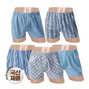랜덤특가 연색 국내생산 남성 트렁크 사각 팬티 남자팬티 5종세트
