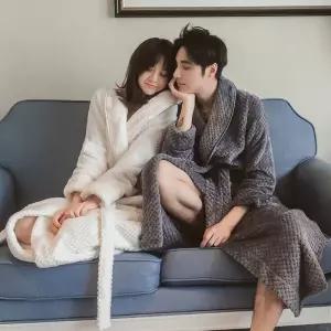 커플 극세사 샤워가운 수면가운 호텔