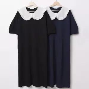 빅사이즈카라원피스 U199L504 모티브프릴케이프원피스 SM (33043952A)