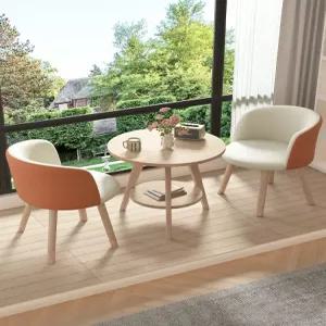 원형 부부테이블 테라스 커플 티테이블 세트 발코니 원탁