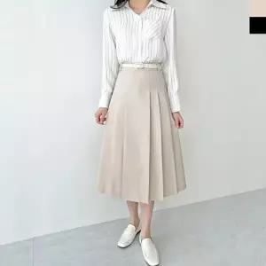 KSS 9957 여자핀턱주름플리츠스커트_벨트포함