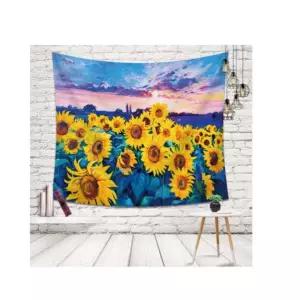 해바라기 패브릭 포스터 가림막 커튼 가리개 커텐 바란스 가림천 천포스터