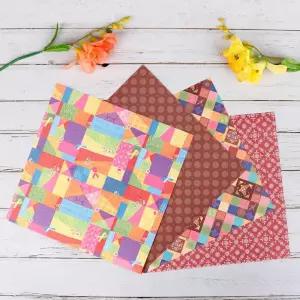 유니아트 전통 양면 색종이 4색 25매씩 100매입/색종이/종이/접기/어린이집/유치원/초등/학생/학습용