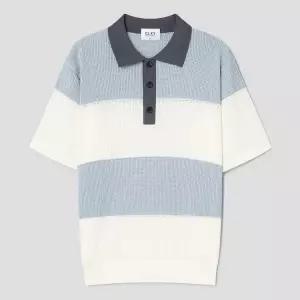 [롯데백화점]갤럭시라이프스타일 2026 S/S [양말증정] 블록 패턴 폴로넥 스웨터 - 스카이 블루 GC6351M04Q