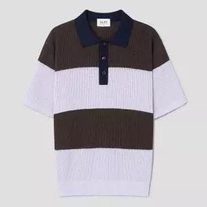 [롯데백화점]갤럭시라이프스타일 2026 S/S [양말증정] 블록 패턴 폴로넥 스웨터 - 브라운 GC6351M04D WSBJ