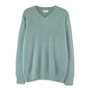 남자 소프트 앙고라 스판 브이넥 긴팔 니트 SG-KN-Q029-민트
