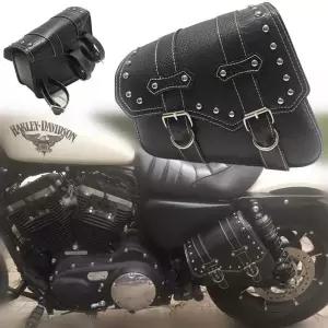 오토바이 사이드백 방수 가방 박스 클래식 스쿠터 가죽 빈티지