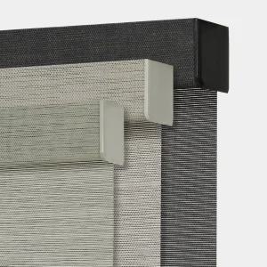 퍼실럭스 커스텀 사이즈 조명 필터링 무선 롤러 블라인드 천연 직조 스트라이프 원단 보온성 개인정보 보호