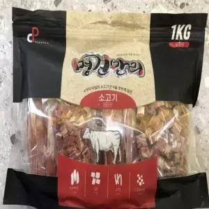 명견만리 대용량 소고기 육포 강아지 반려견 사료 1kg 1kg 강아지 대용량 반려견