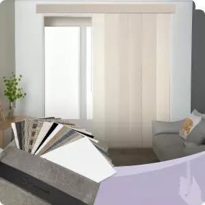 그레이윈드 수동 슬라이딩 패널 100 암막 프라이버시 트랙 블라인드 및 제어 창 파티오 유리 도어 최대