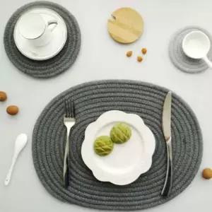 식탁 매트 타원형 그릇 접시 커피잔 냄비 받침대