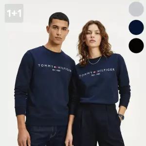 [2장 SET]남녀공용 타미힐피거 맨투매 자수로고 티셔츠