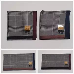 [국내매장판] 닥스 모던한 체크 패턴 선염 손수건 DEU2108