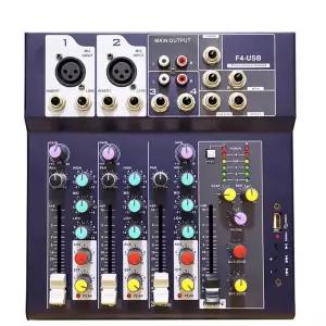 녹음 에코 챔버 무대 usb 4채널 믹서 노래방 음향 F4