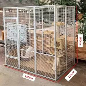 초대형 새장 앵무새 케이지 놀이터 날림장 사육장 다람쥐 하우스 철장 자이언트대형 모듈형 케이지 실외 애완동물 하우스 고급 원목 숨숨집 겨울 보온