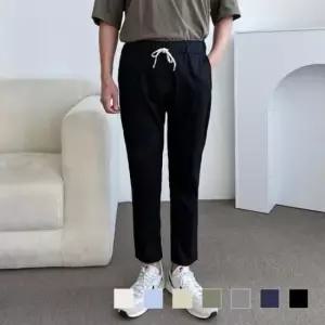 [JED] 남성 마바지 데일리 코튼 여름 9부 카터 팬츠 밴딩 슬랙스 린넨