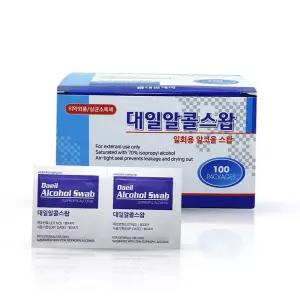 알콜솜 대일제약 알콜스왑 100매 티슈 소독솜