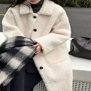 겨울 여성패션 모피 코트 양털 신상 도톰한 털 일체형 친환경롱 DL4