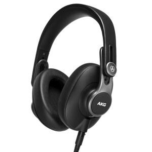 AKG K371 유선 오버이어 클로즈드 백 폴더블 스튜디오 모니터링 헤드폰 블랙