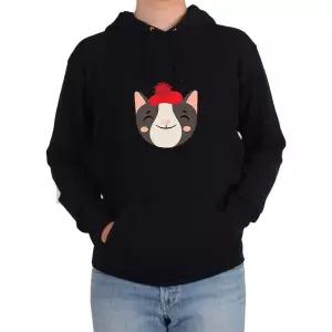 후드티 CAT 빨간모자쓴 고양이 웃는 고양이 얼굴그림 다양한 색상