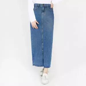 블레오 여성 뒷트임 롱 청스커트 DM260108125