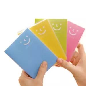 한 손 크기의 휴대용 미니 수첩 스마일 캐릭터 노트