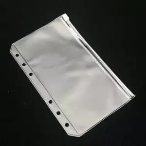 6공 A6 다이어리 반투명 현금 지퍼백 속지