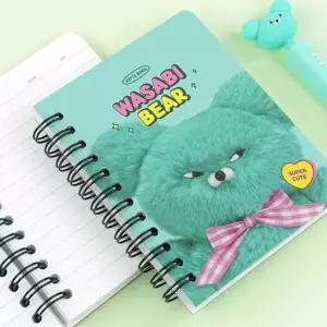 핑크풋 미니 노트 메모장 스프링 도톰한 유선 수첩