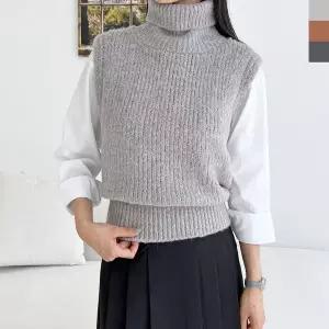 블레오 여자 포근한 터틀 니트 조끼 베스트 DM2601081851