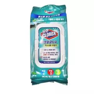 주방청소용물티슈 유한크로락스 세정 살균 티슈 60매