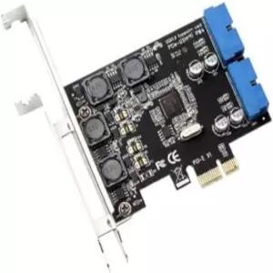 PCIE X1 to 2 포트 19 핀 USB 3.0 헤더 PCI Express 듀얼 20 카드