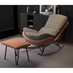 수유 흔들의자 스툴 업그레이드 안락한 데꼬르 Night 텍스처 오렌지 카키